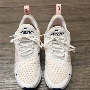 Nike Air Max 270 White, Coral and Midnight Navy Sneakers